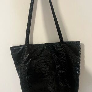 Carlos Falci Designer Black Tote Bag